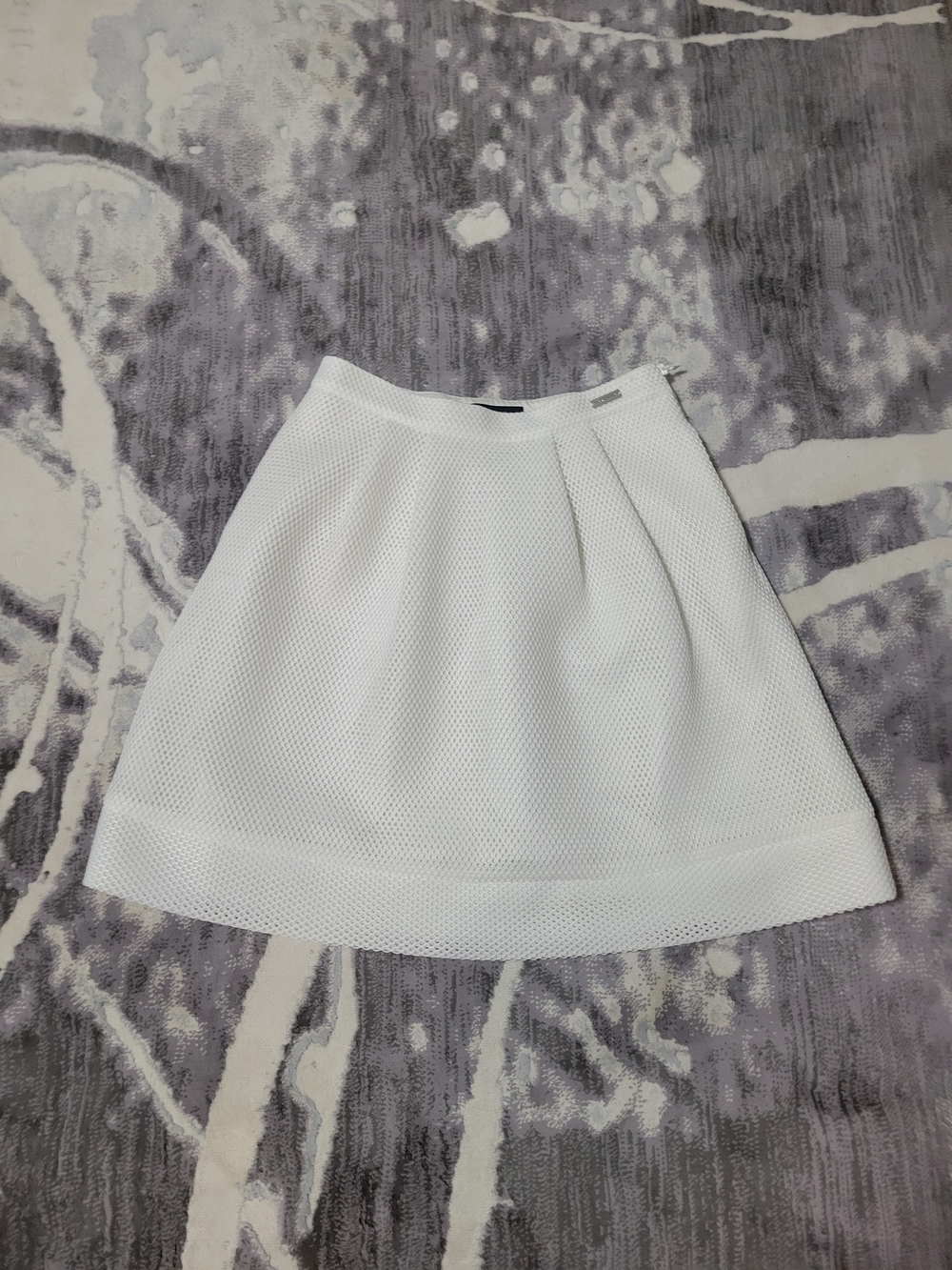Pink Tartan White Textured Circle Skirt Size 6